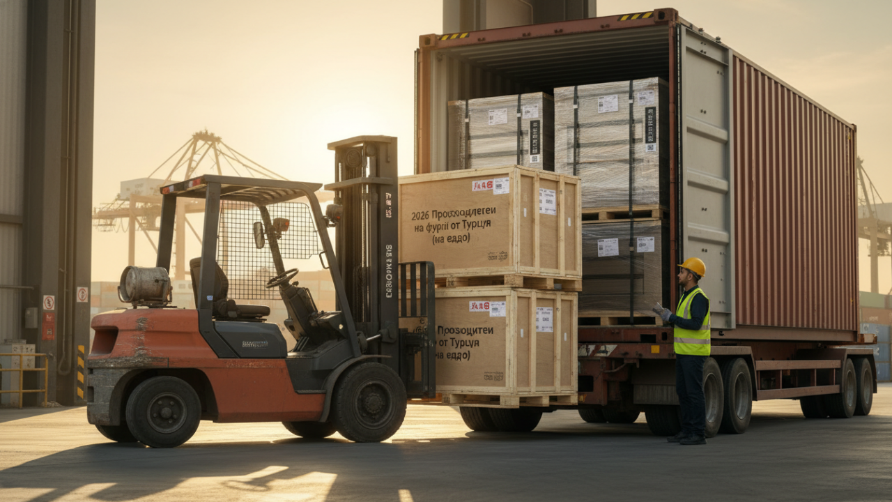 2026 Производители на фурни от Турция (на едро) — container loading at Turkish export port (Globallyport) 2026 Производители на фурни от Турция (на едро) — container loading at Turkish export port (Globallyport)